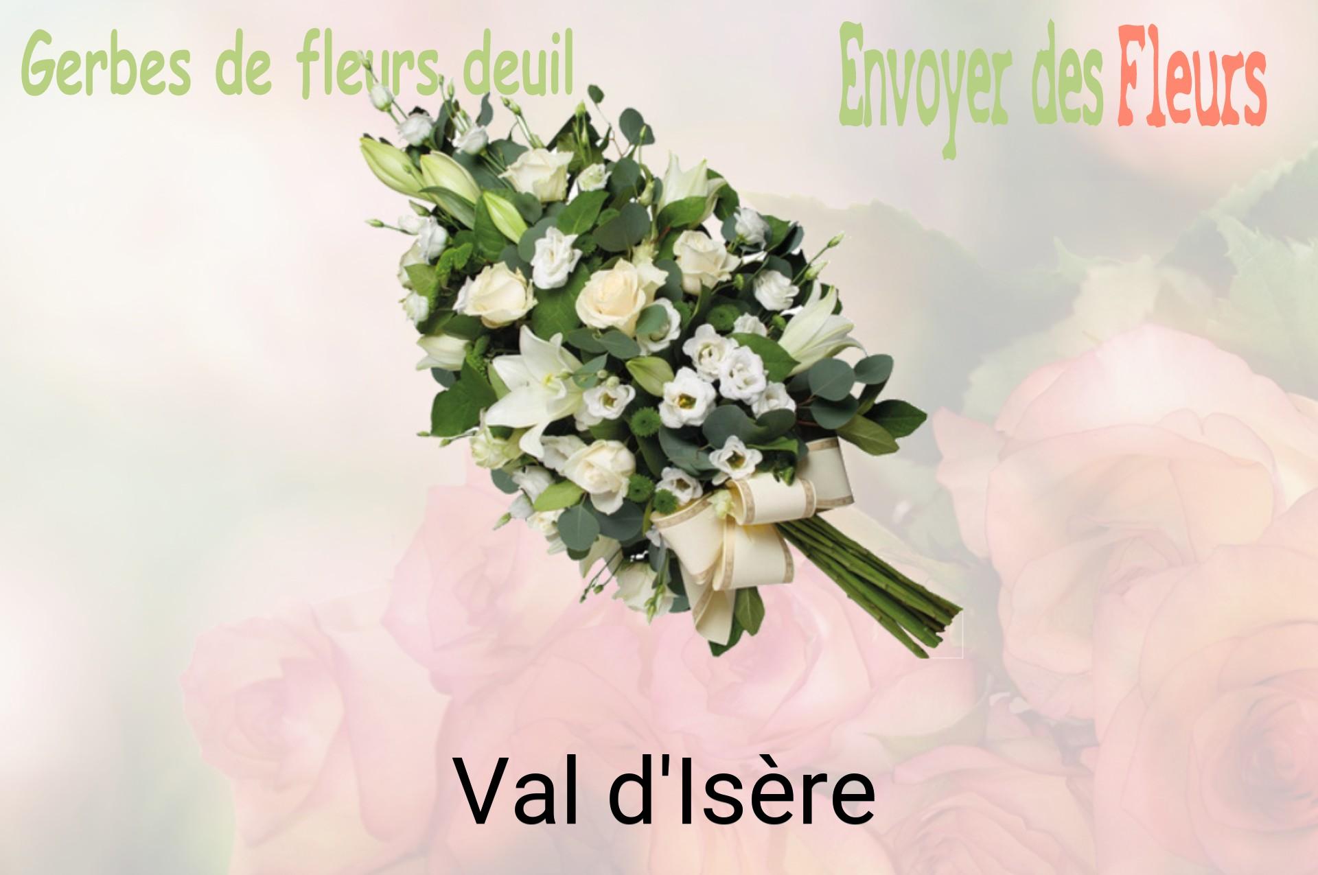 Gerbe de fleurs de deuil livrée à Val-d'Isère
